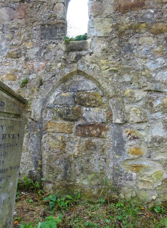 Figure 7 – The blocked up North door (external view) of Old St. Helens Church.